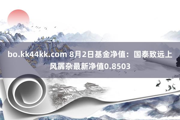 bo.kk44kk.com 8月2日基金净值：国泰致远上风羼杂最新净值0.8503