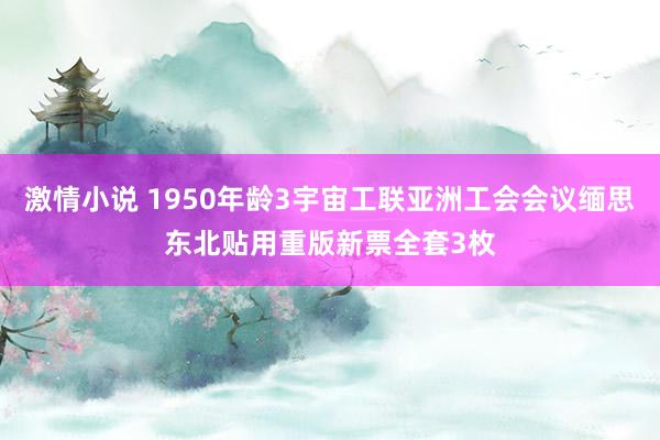 激情小说 1950年龄3宇宙工联亚洲工会会议缅思东北贴用重版新票全套3枚