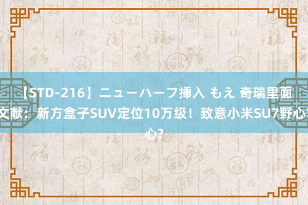 【STD-216】ニューハーフ挿入 もえ 奇瑞里面文献：新方盒子SUV定位10万级！致意小米SU7野心?