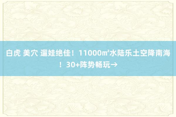 白虎 美穴 遛娃绝佳！11000㎡水陆乐土空降南海！30+阵势畅玩→