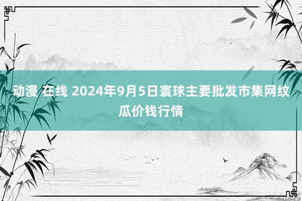 动漫 在线 2024年9月5日寰球主要批发市集网纹瓜价钱行情