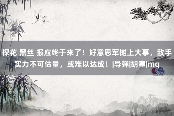 探花 黑丝 报应终于来了！好意思军摊上大事，敌手实力不可估量，或难以达成！|导弹|胡塞|mq